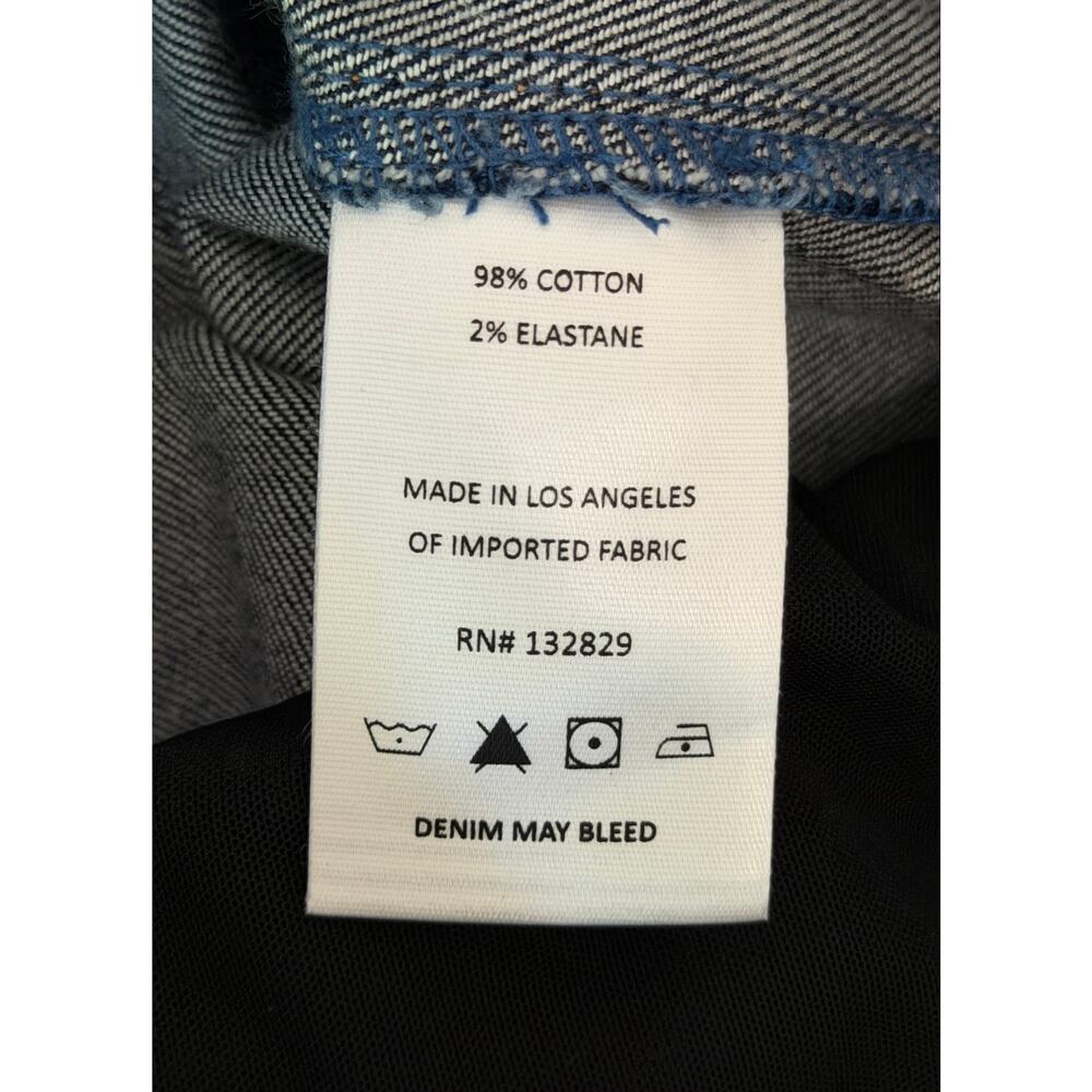 GRLFRND Lena Colum Denim Maxi Dress Dark Wash Small Strapless Classy Chic Date - Picture 10 of 11